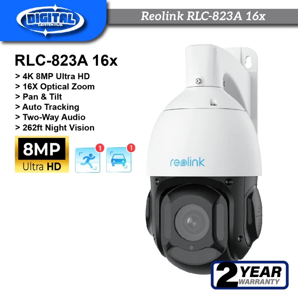 Reolink RLC823A16X 4K POE 360° PTZ Security Camera Auto Tracks