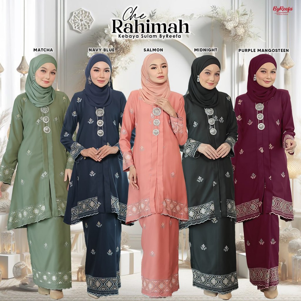 [Raya 2024] Kebaya CHE RAHIMAH ByReefa Collection | Sulam Bunga Tabur ...