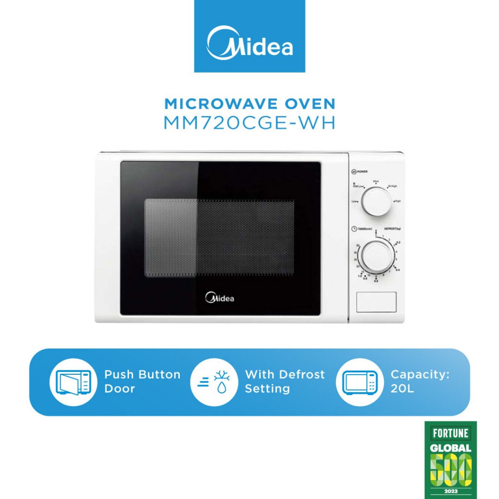 Midea MM720CGE-WH 20L Microwave Oven With Defrost Function | Shopee ...