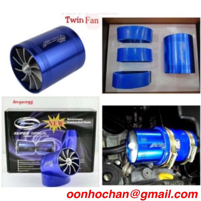 SIMOTA 2.5 INCH / 63MM AIR INTAKE SUPER TWIN FAN / SINGLE FAN TURBO ...