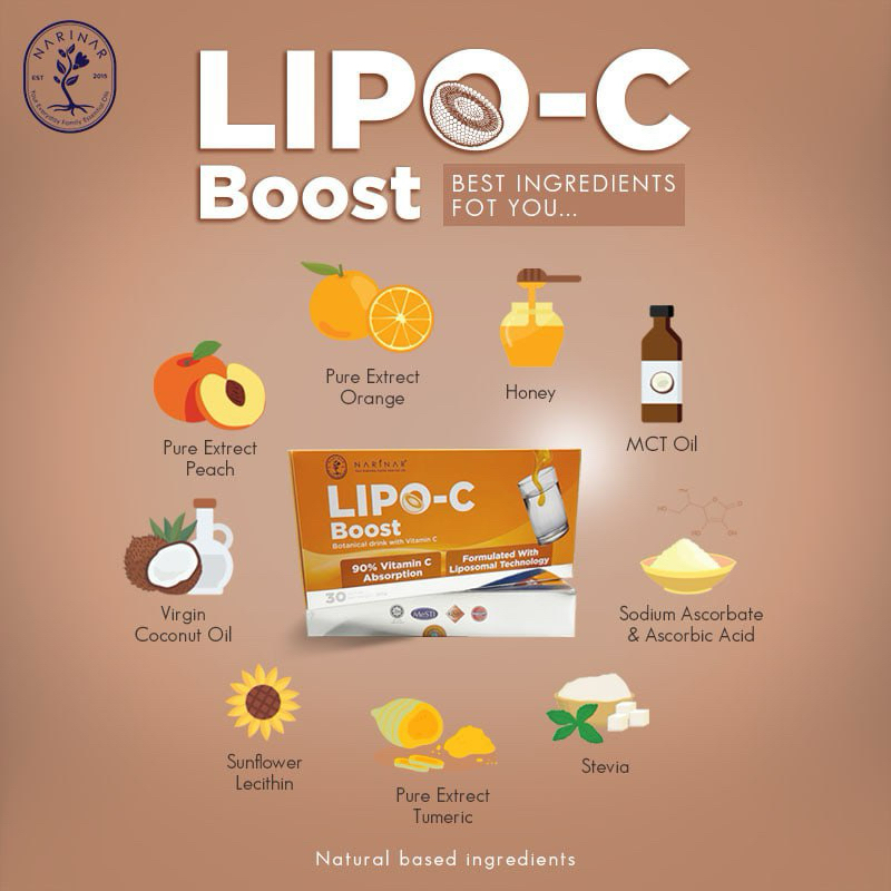 lipo c drink Narinar Liposomal Vitamin C Botanical Drink (30 Sachet)