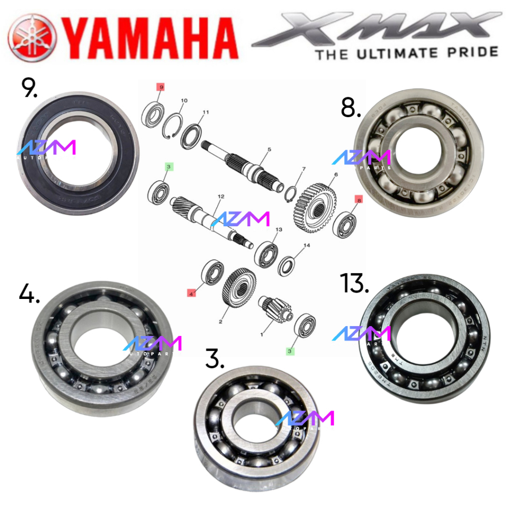 XMAX V1 / V2 GEARBOX / TRANSMISSION BEARING SHAFT 💯ORIGINAL YAMAHA