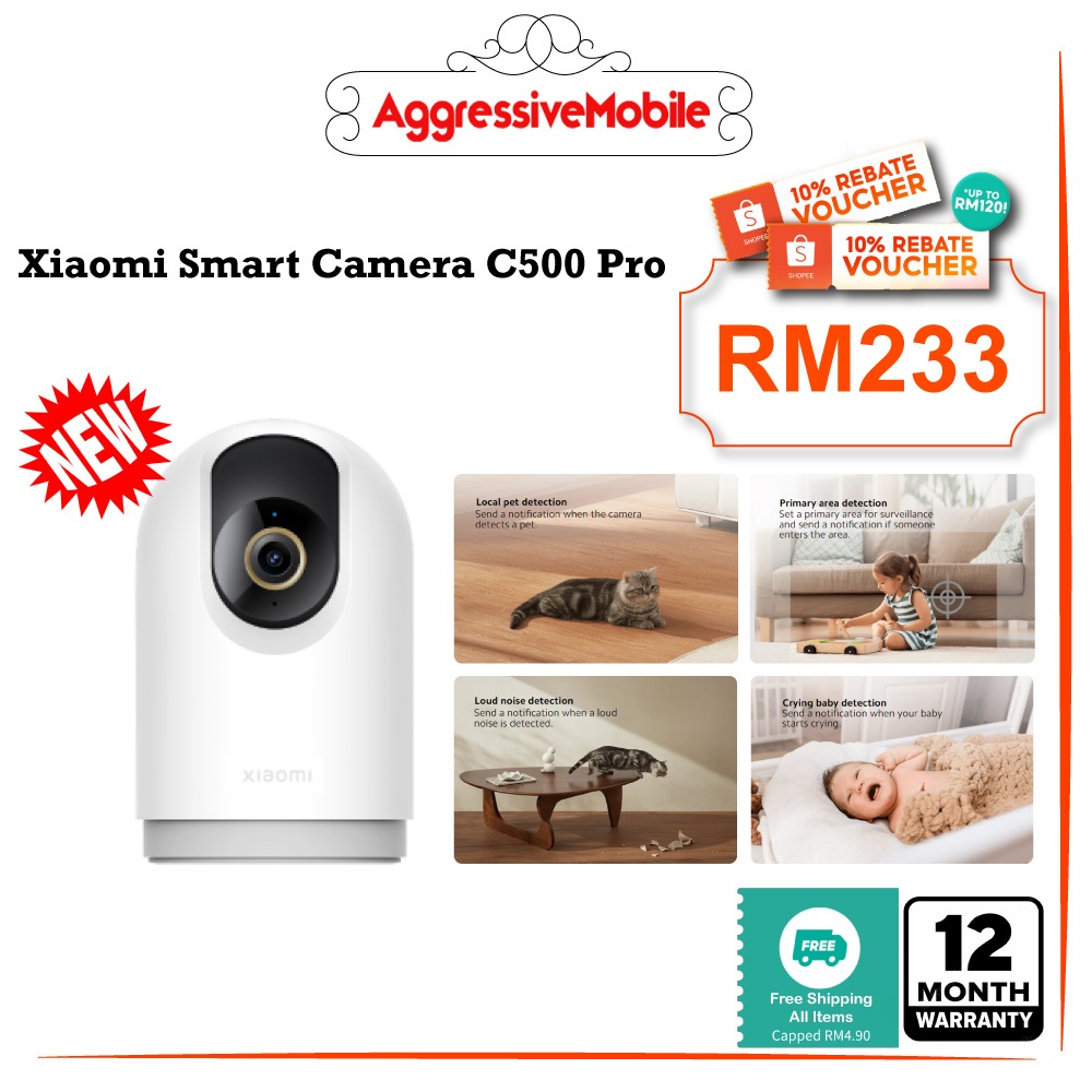 Xiaomi Smart Camera C500 Pro [5MP 3K Clear Picture | HDR | Pet/Human ...