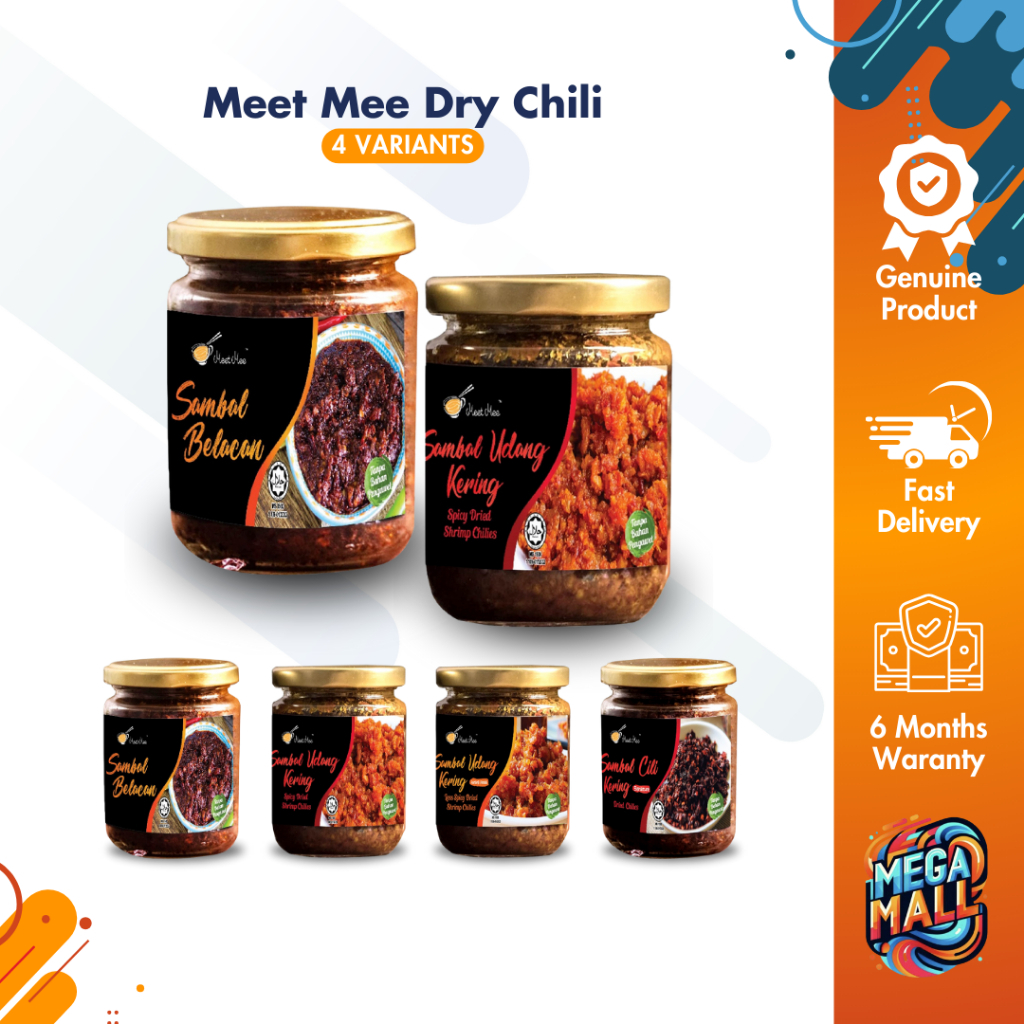 MEET MEE Seasoning Condiment Dry Chili, Sambal Dried Shrim Chili ...