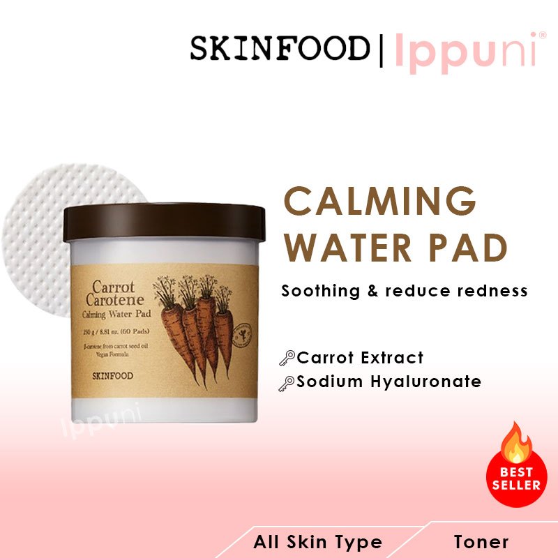 SKINFOOD 100 Vegan Carrot Carotene Calming & Moisturizing Water Pad