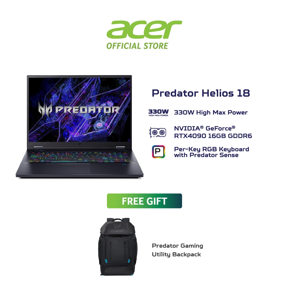 Predator Helios 18 Gaming Laptop 14th Gen Core i9/RTX™ 4090 (PH18-72 ...