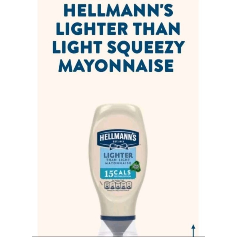 HELLMANN’S Lighter Than Light Mayonnaise (15CALS) 430ML Shopee Malaysia