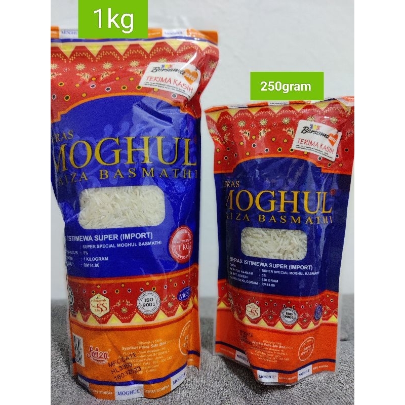 Faiza Moghul Basmathi Rice Beras Basmati 1kg 250gram 500gram Shopee