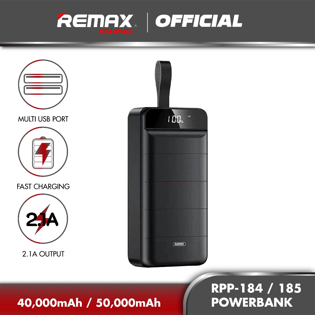 Remax RPP-184 / RPP-185 Leader Series 40000mAh / 50000mAh 2.1A Fast ...