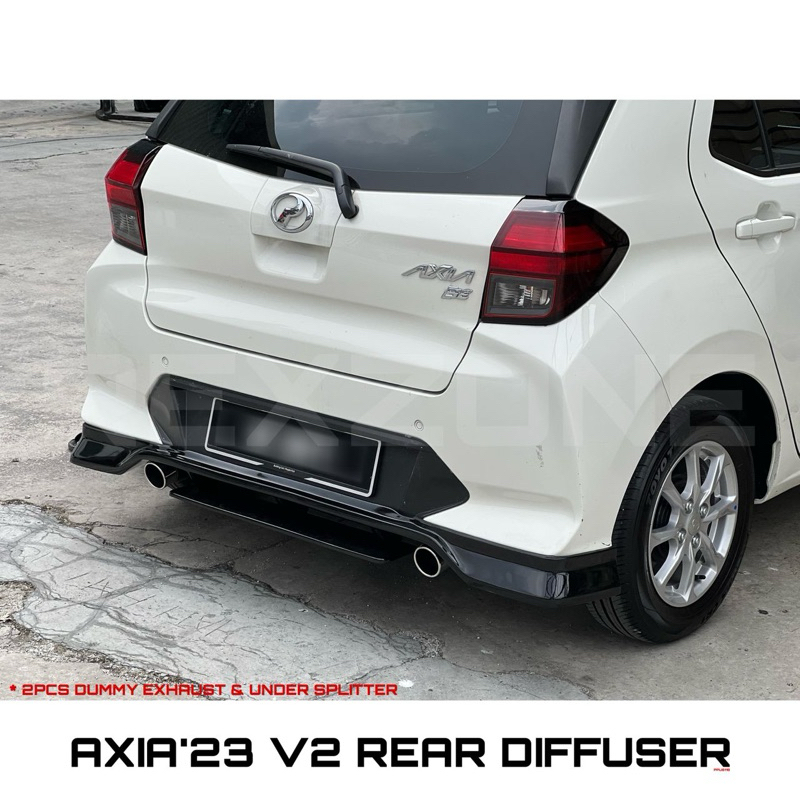 PERODUA AXIA FL 2023 V2 REAR DIFUSSER ( WITH PAINT ) | Shopee Malaysia