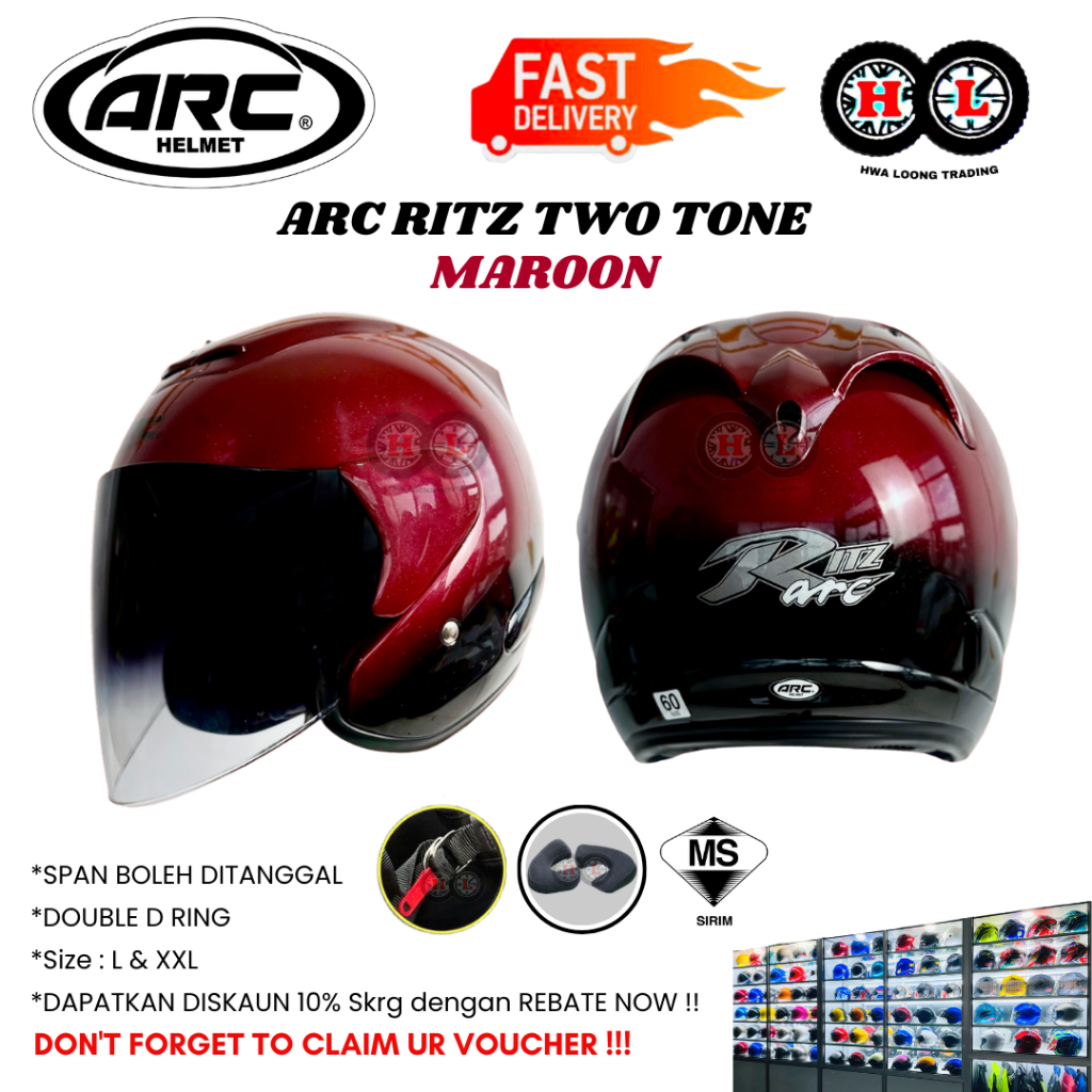 ARC RITZ TWO TONE 2024 SPECIAL COLOUR HELMET ARC ORIGINAL ( HELMET ARC ...