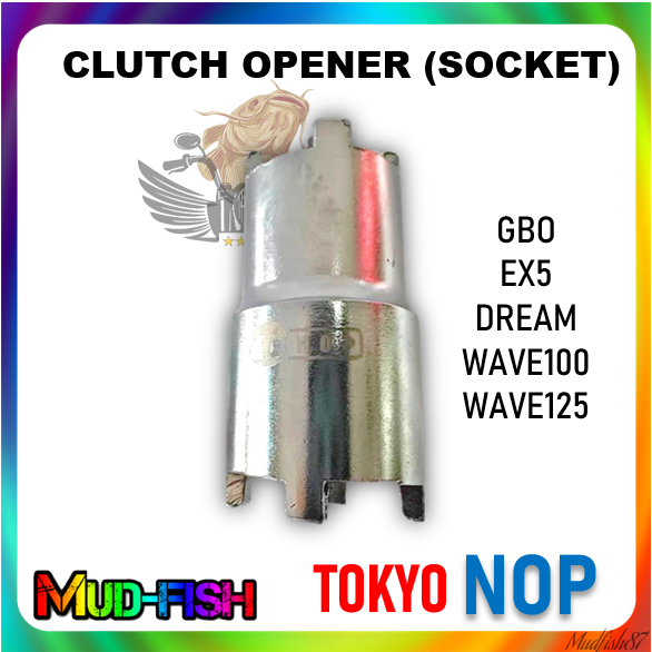 HONDA EX5 DREAM WAVE100 WAVE125 CLUTCH NUT OPENER / SOCKET TWO WAY OPEN ...