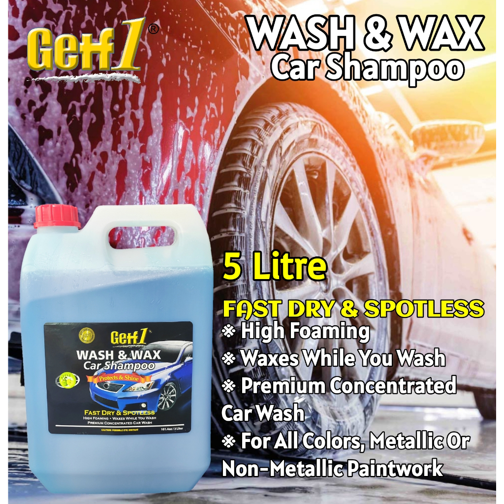 GETF1 Kereta Wash And Wax 5L Car Wash And Wax Shampoo Wash & Wax Car