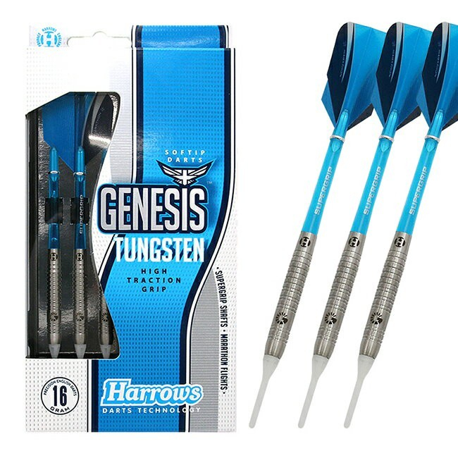 Harrows Genesis Tungsten Steel Tip / Soft Tip Darts Set (21G/22G/23G