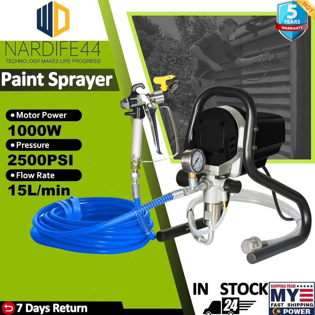 5YearWarranty 1000W Electric High Pressure Airless Sprayer Latex