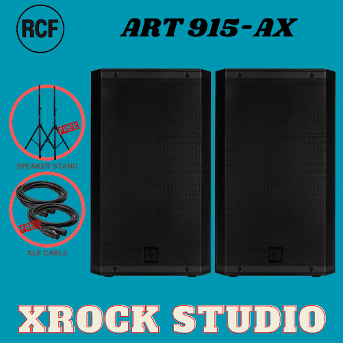 RCF ART 915-AX 2100W 15-inch Powered Bluetooth Speaker w/ Speaker Stand ...