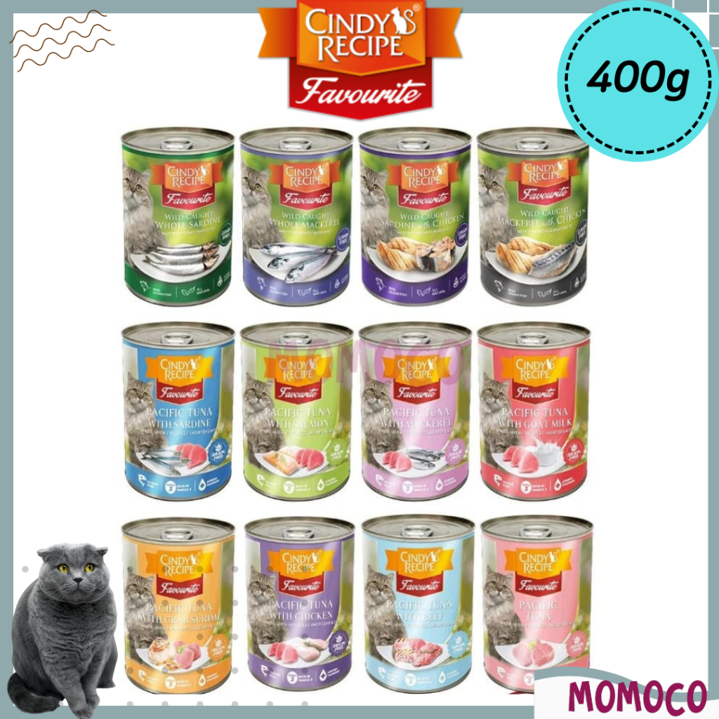 CINDY RECIPE FAVOURITE CAT CANNED PET FOOD [GRAIN-FREE/400G CANS ...