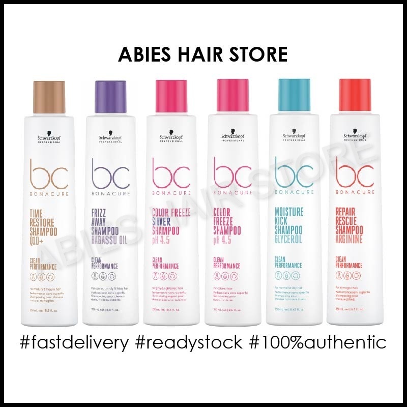 Schwarzkopf Bonacure BC Shampoo 250ml (Silver, Color Freeze, Repair ...