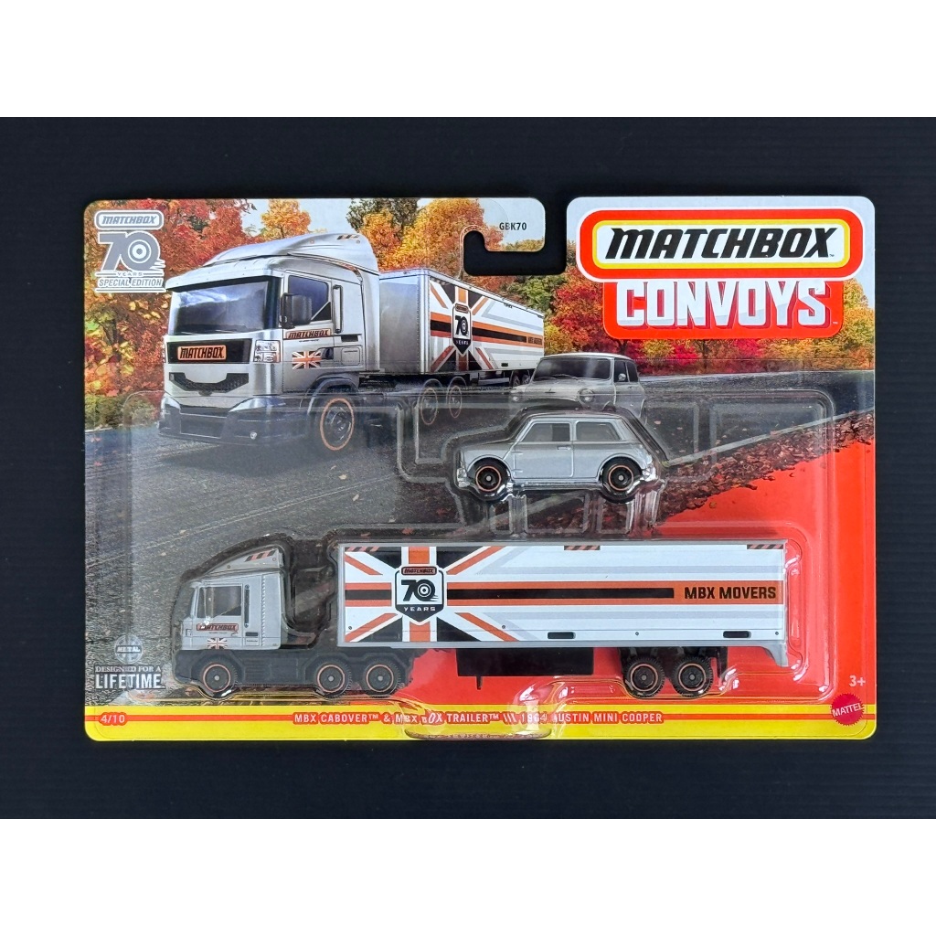 Matchbox Convoys MBX Cabover MBX Box Trailer & 1964 Austin Mini Cooper ...