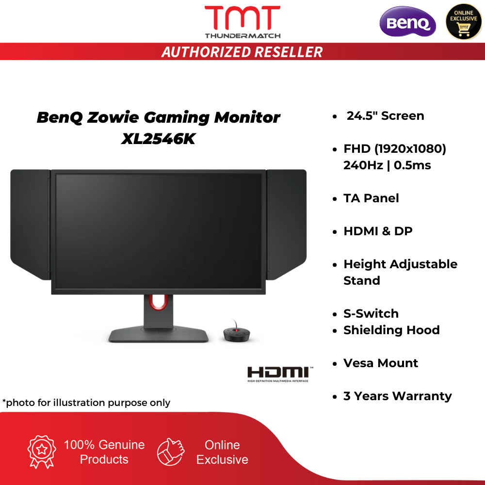 BenQ Zowie Gaming Monitor XL2546K | 24.5 " | 0.5ms | TA Panel ...