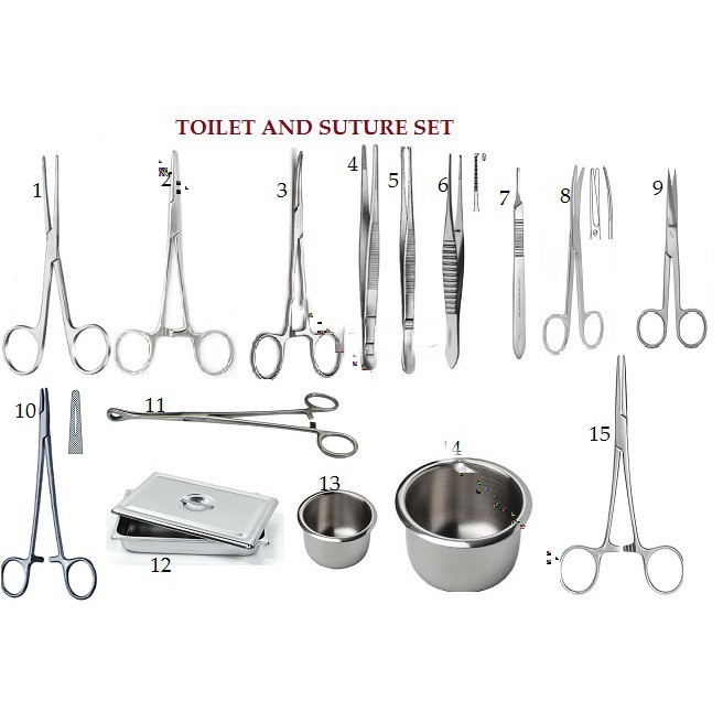 MDA Approved TOILET AND SUTURE SET SURGICAL INSTRUMENTS | Shopee Malaysia