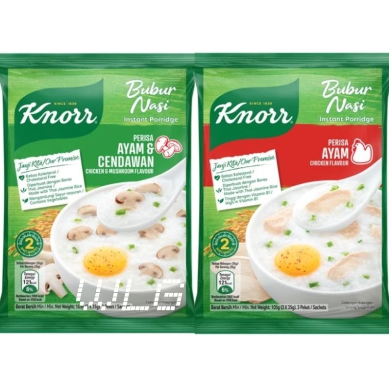 Knorr Chicken Flavour Sachet Porridge 3 Sachets X 35g New Pack