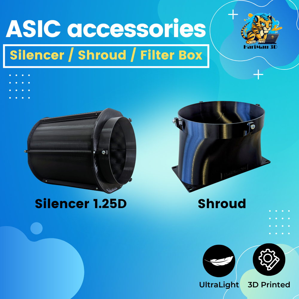 ASIC Accessories Fan Shroud / Silencer / Filter Box Soon
