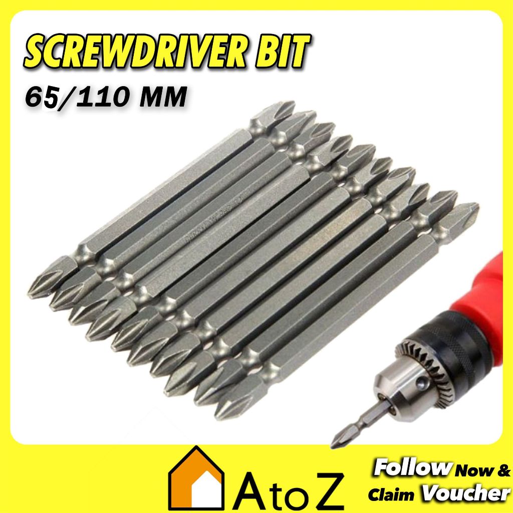 Anti-Slip Screwdriver Drill Bit Cross Head 65/110mm mata ikat screw ...