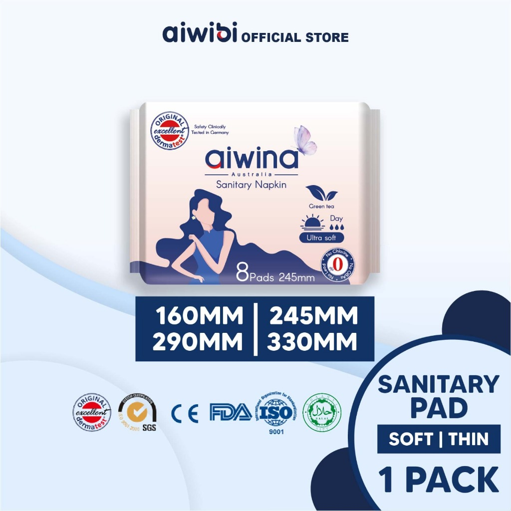 Aiwina Precious Whisper Sanitary Pad Panty Liner Day Night Comfort Soft