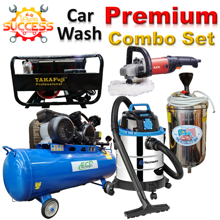 Car Wash Machine Heavy Duty Premium Combo 100L Air Compressor High