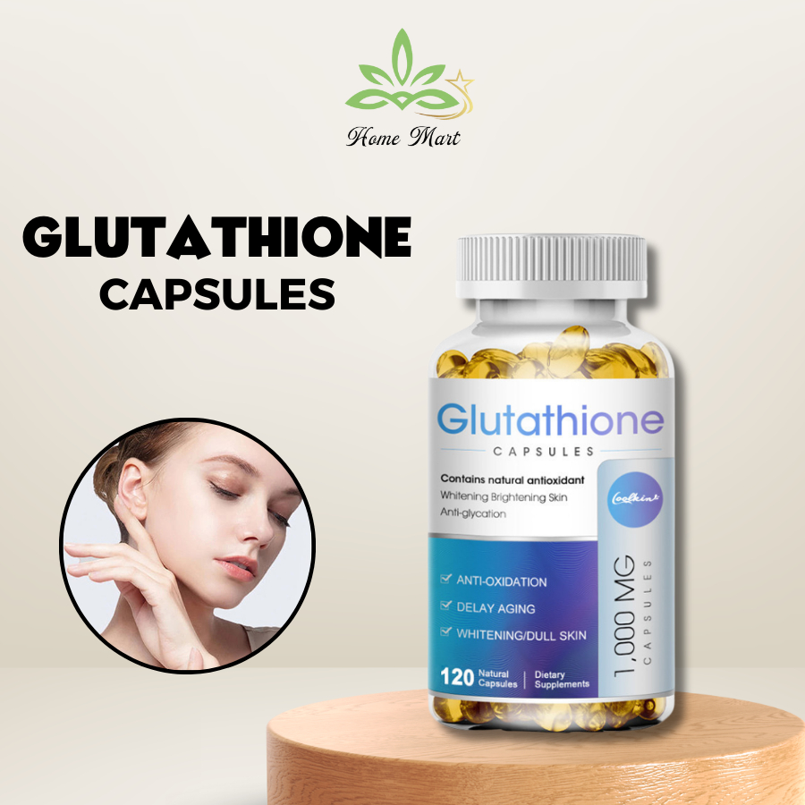 120pcs Glutathione Capsules 1000mg Natural Anti Aging Supplement Skin Whitening Capsules