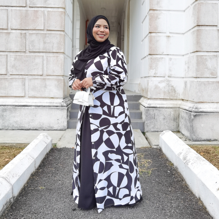 OVERRSIZE XL(42/44)-4XL(54/56) Plus Size Rafena Printed Women Muslimah ...