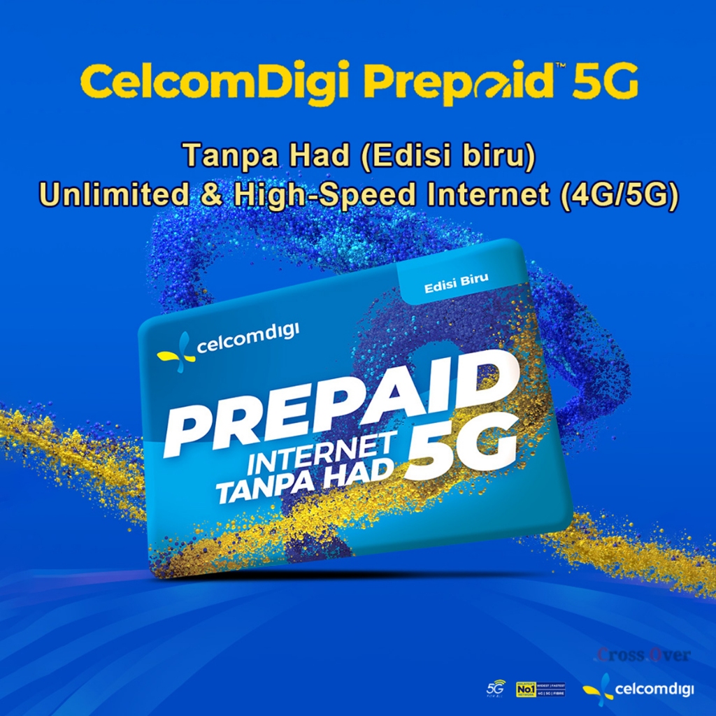 CELCOMDIGI Prepaid 5G Edisi Biru Prepaid Sim Card Xpax Unlimited ...