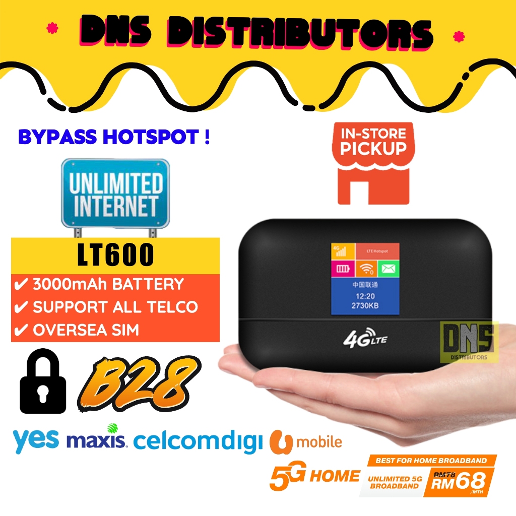 Modified Unlimited 4G LTE Pocket WiFi D6 D9 LT600 Portable WiFi Modem