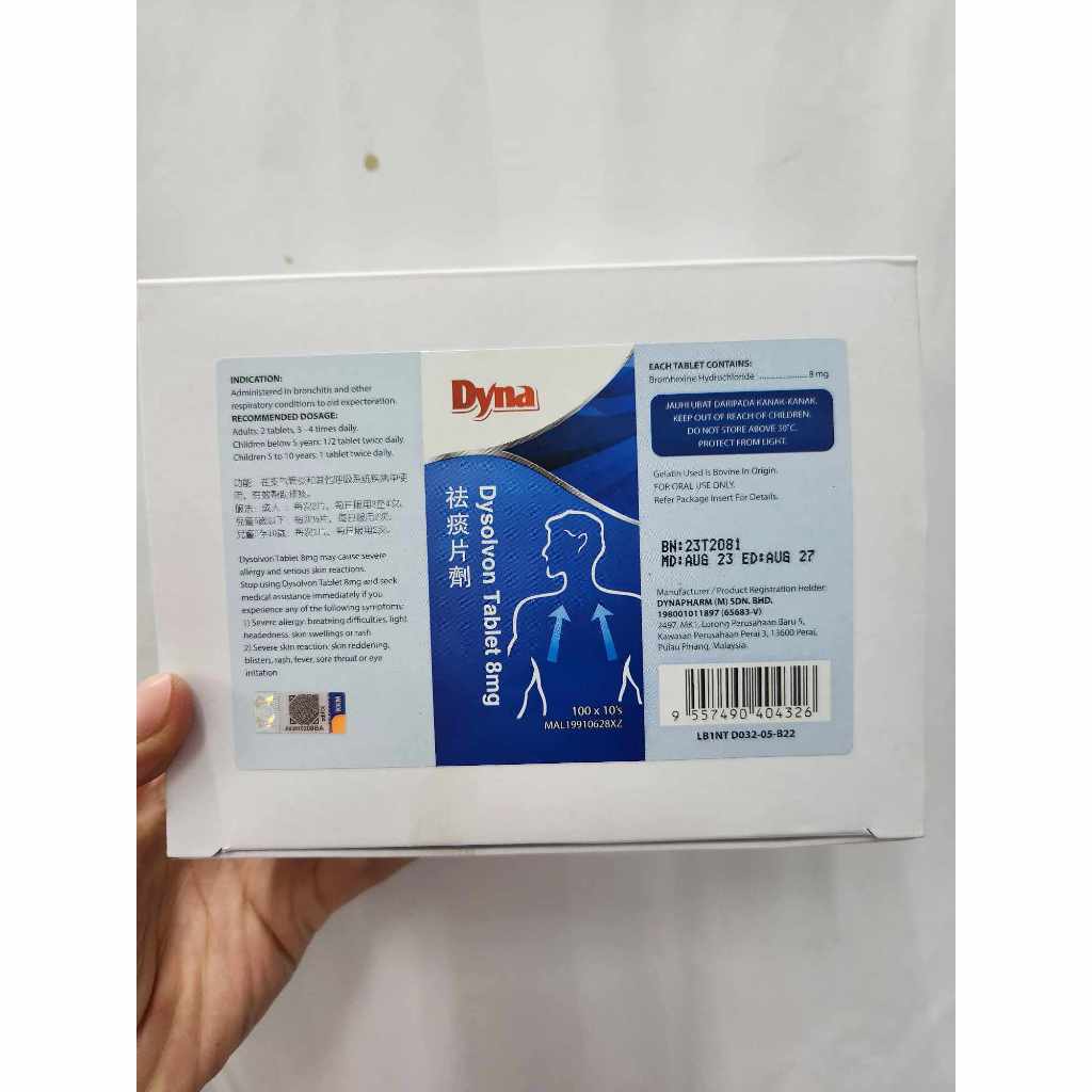 (1BOX) Dysolvon Tablet 8mg 100X10s | Shopee Malaysia