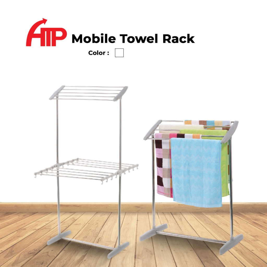 ATP Single Double Baby Towel Indoor Storage Rack Landing Space Saving Shopee Malaysia