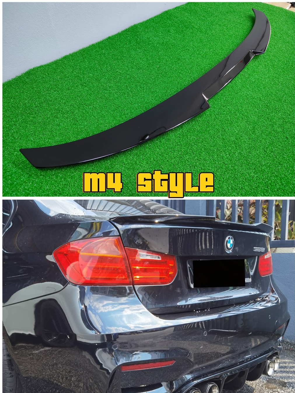 Bmw F30 Spoiler M4 M Performance Psm Glossy Black Ready Stock Shopee