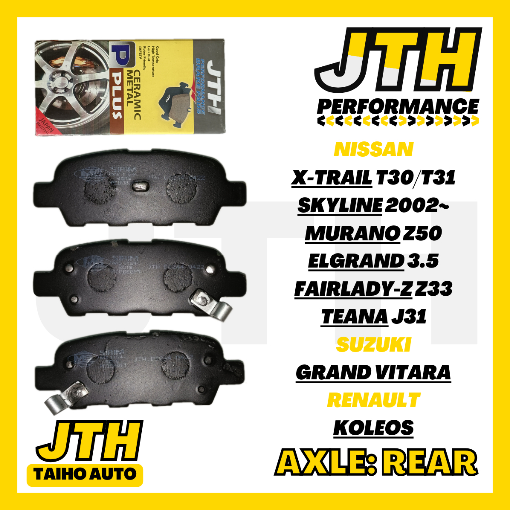 Rear] TOVASTY Brake Pads and Rotors Kit for Nissan Murano 2003