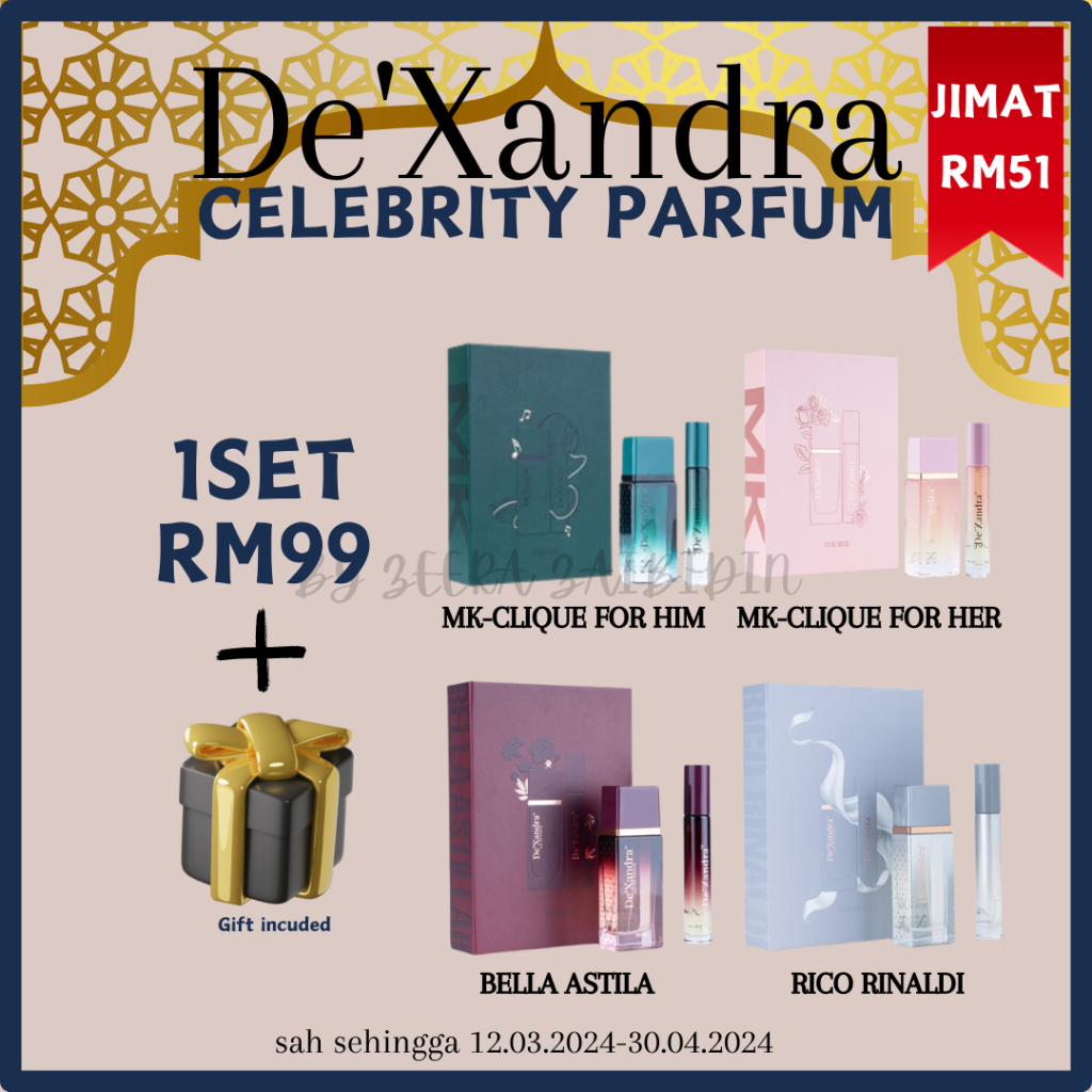 Dexandra Perfume Mk For Her And For Him Bella Astila Rico Rinaldi Long