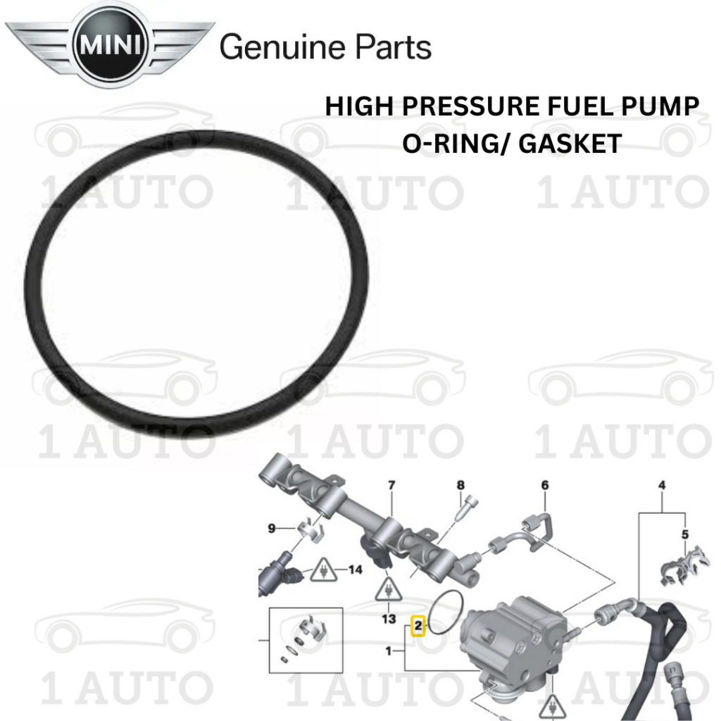GENUINE MINI PARTS HIGH PRESSURE FUEL PUMP O RING / GASKET MINI R56 LCI ...