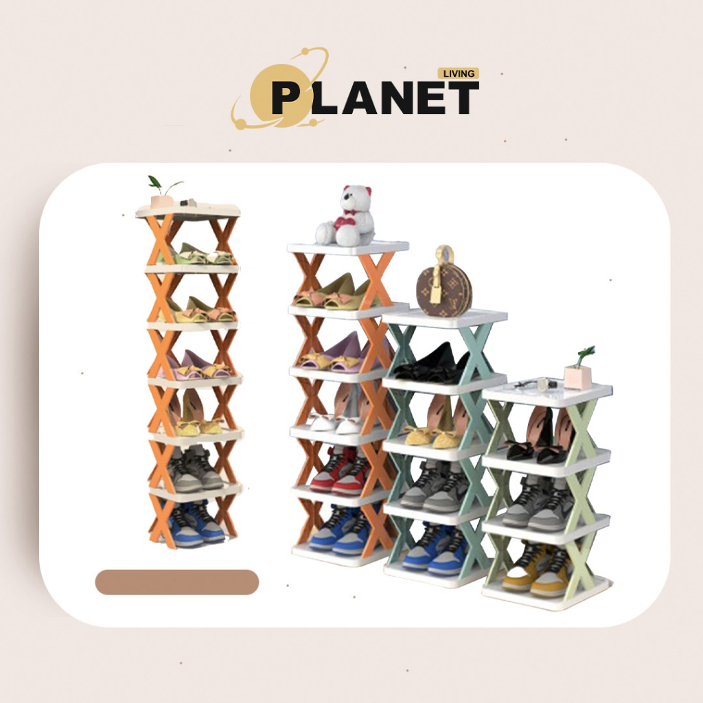 Living Planet Multilayer Single X-Shoe Folding Shoe Rack Home DIY X ...