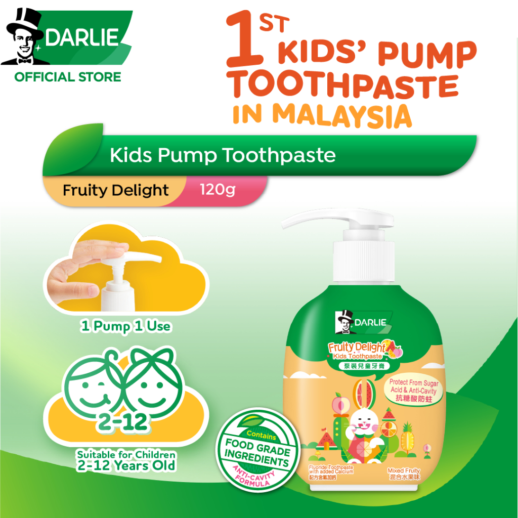 DARLIE Kids Pump Fruity Delight Toothpaste 120g | Shopee Malaysia