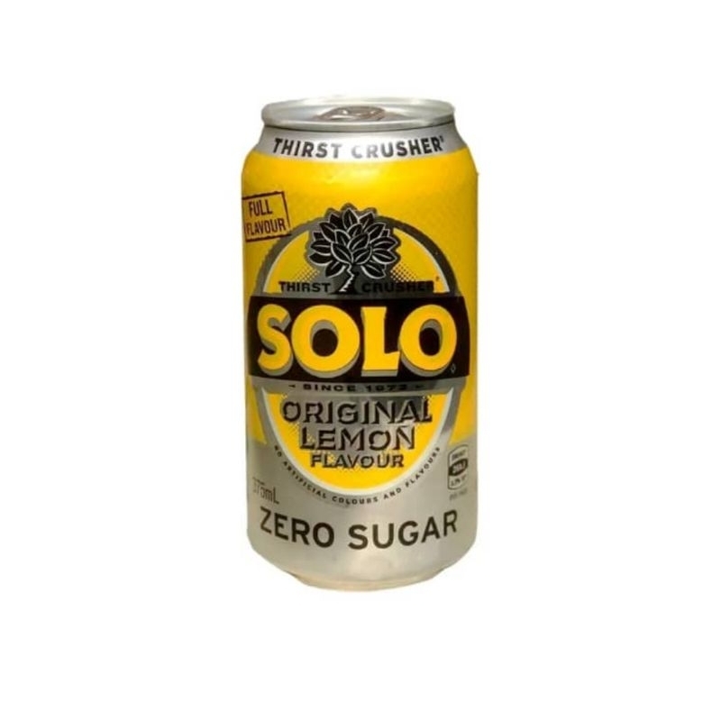 Schweppes Solo Original Lemon Flavour Zero Sugar Soft Drink | Shopee ...