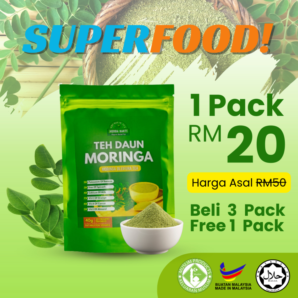 Teh Daun Moringa Superfood 100% Asli Minuman Terbaik | Shopee Malaysia