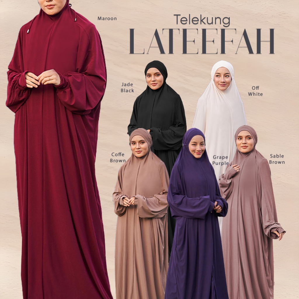 LUVLA Telekung Larifah Telekung Travel Muslimah Prayer Sets Telekung ...