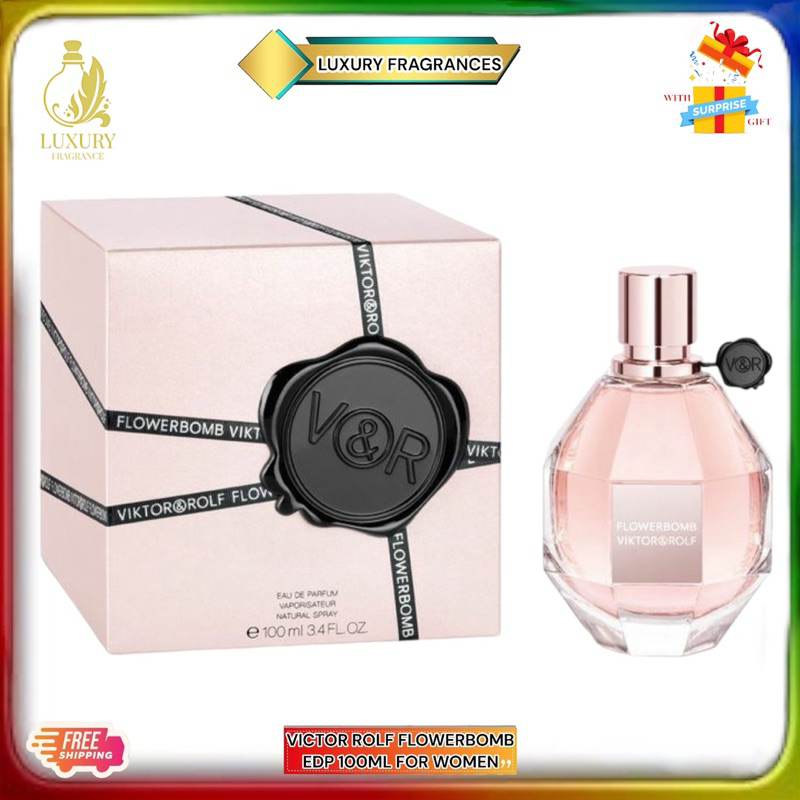 ⭐️💯ORI V!CT0R&ROLF FLOWERBOMB EAU DE PARFUM ( EDP ) 100ML FOR WOMENS (LONG LASTING 810 HOURS