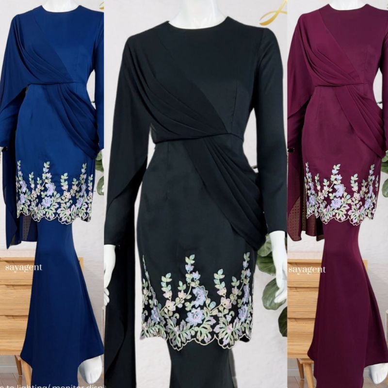 Kurung Modern - Baju Kurung Mini Moden Drape Elyana Nikah Tunang Event ...