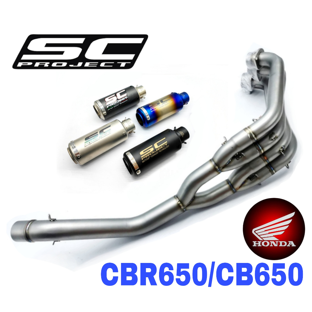 SC Project Exhaust Honda CBR650 CB650 Full System Carbon Fiber Piping ...