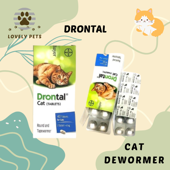 LOVELY PETS Drontal 1 Tablet Tasty Dewormer Tablets for Cats ...