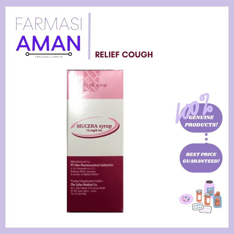 Mucera Syrup 15mg/5ml 60ml (Batuk & Cair Kahak) | Shopee Malaysia